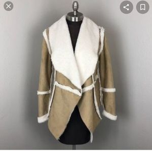 Olsenboye Faux Suede/Sherpa Jacket Large